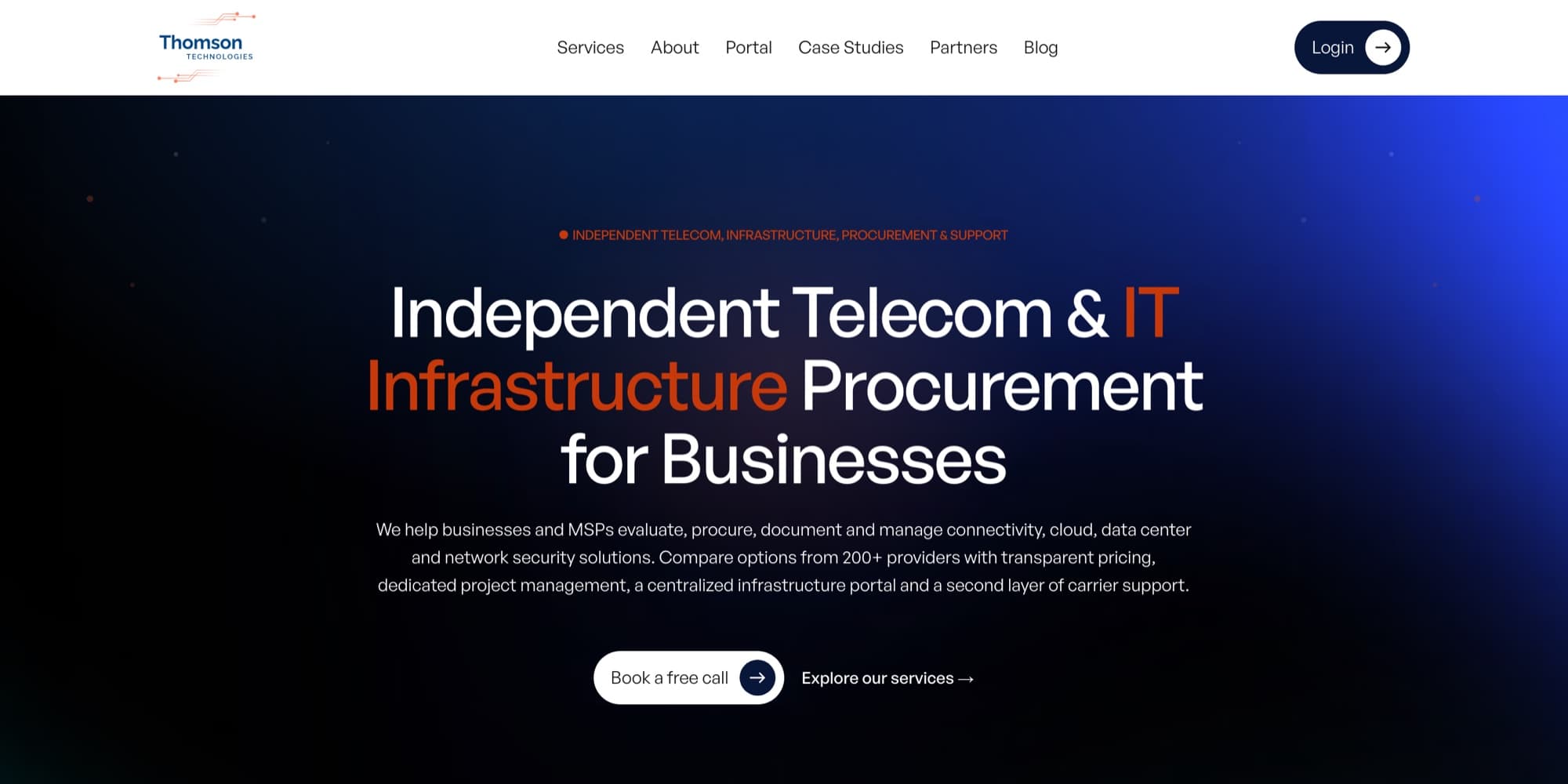Thompson Technologies homepage hero