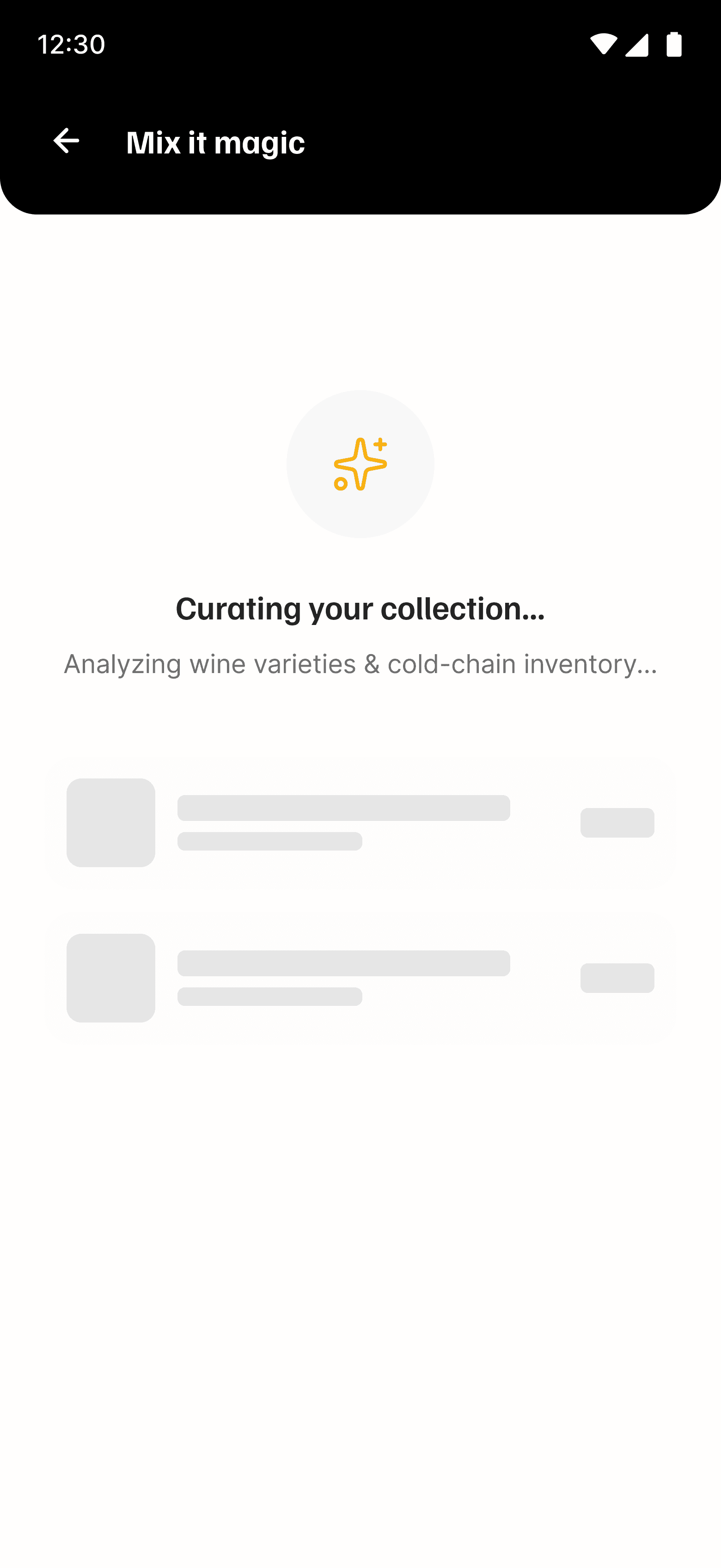 Curating your collection loading state