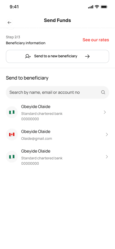 Choose a beneficiary
